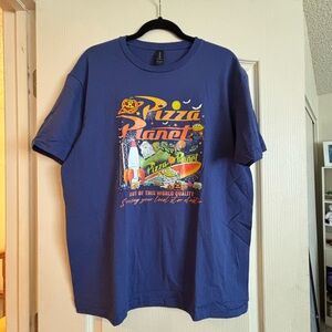 Blue Toy Story Pizza Planet Graphic T-Shirt